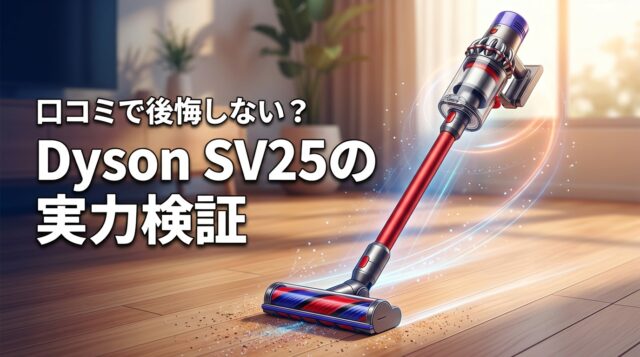 【後悔する？】Dyson 掃除機 SV25 RD2 AMの口コミで実力を検証