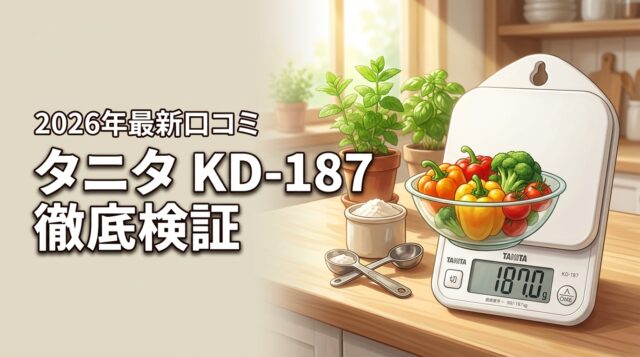 タニタ クッキングスケール KD-187 口コミは？精度や耐久性を検証
