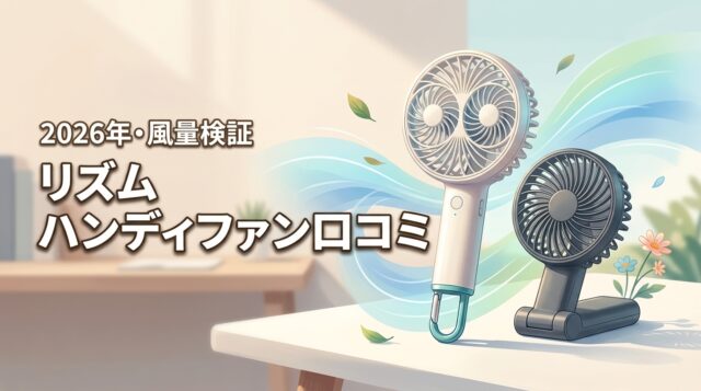 リズム RHYTHM ハンディファンの口コミ評判！3つのメリットと風量を検証